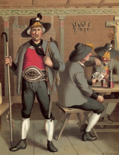Duitse klederdracht, Tirol Billerthal door Albert Kretschmer