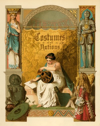 Titelpagina voor De Kostuums van Alle Naties door Albert Kretschmer