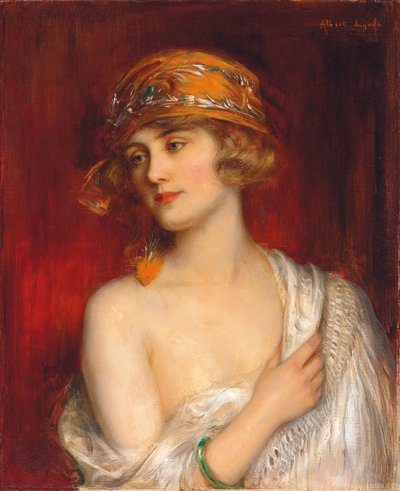 Een jonge schoonheid door Albert Lynch