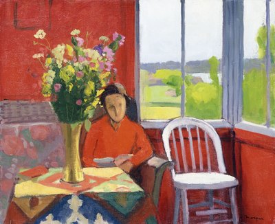 Interieur in Hesnes, Noorwegen door Albert Marquet