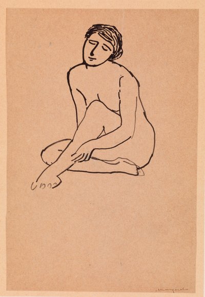 Naakte Vrouw Zittend door Albert Marquet
