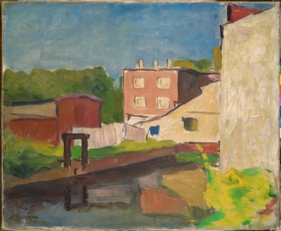 Roze huis in Arcueil door Albert Marquet