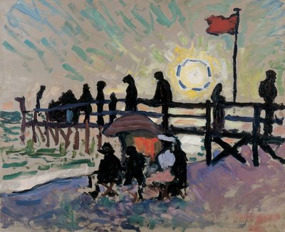 De voetbrug in Sainte-Adresse door Albert Marquet