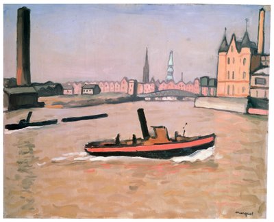 De haven van Hamburg door Albert Marquet