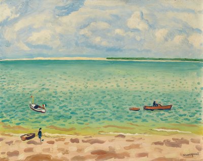 Het strand, Le Pyla door Albert Marquet