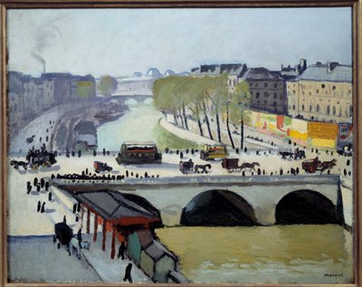 Uitzicht op de Pont Saint Michel in Parijs door Albert Marquet