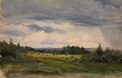 Landschap door Albert Nikolaevich Benois