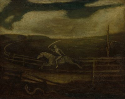 De renbaan (Dood op een bleek paard) door Albert Pinkham Ryder