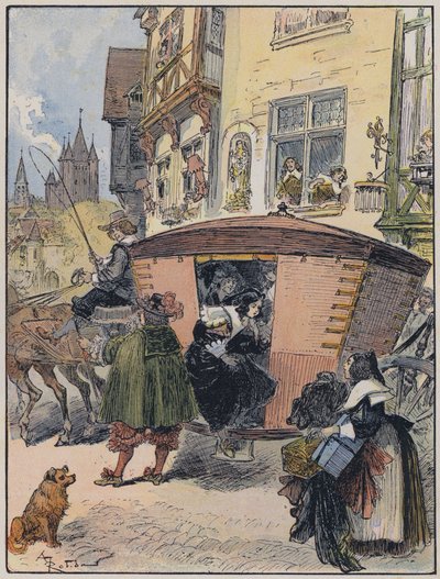 Illustratie voor Le Capitaine Bellormeau door en geïllustreerd door A Robida door Albert Robida
