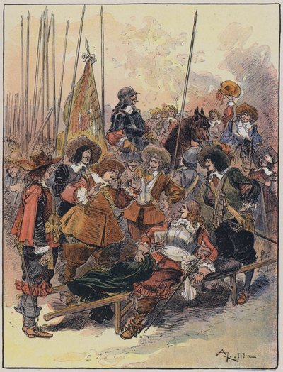 Illustratie voor Le Capitaine Bellormeau door en geïllustreerd door A Robida door Albert Robida