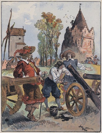 Illustratie voor Le Capitaine Bellormeau door en geïllustreerd door A Robida door Albert Robida