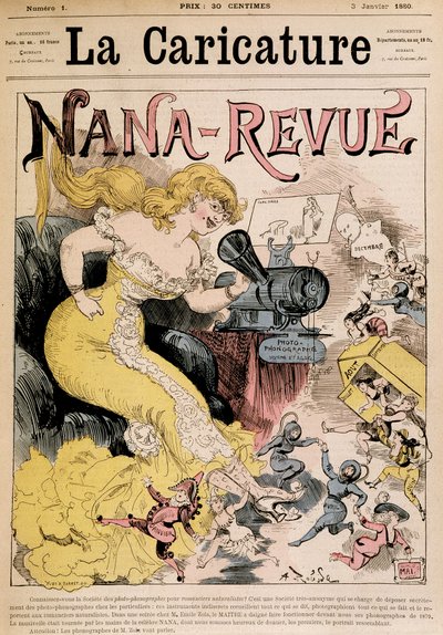 Nana-Revue: cartoon over Zola en haar werk 