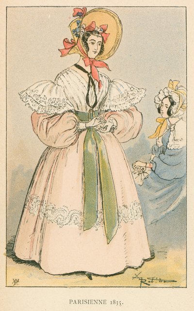 Parijse vrouw, 1835 door Albert Robida