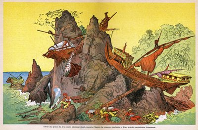Sindbad de Zeeman door Albert Robida