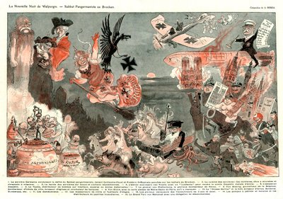 De nieuwe Walpurgisnacht: Germaanse sabbat op de Brocken door Albert Robida