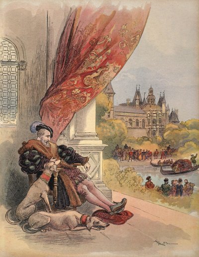 De laatste dagen van Frans I, illustratie uit 