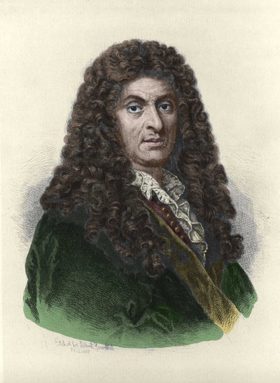 Portret van Henry Purcell (1659-1695), Engelse componist gebaseerd op de tekening van Albert Rosenthal door Albert Rosenthal