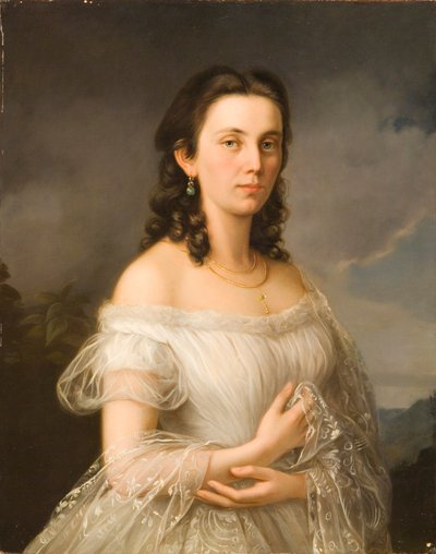 Albert Theer (1815-1902) - prinses Julia van Liechtenstein (1817-1895), geboren gravin Potocki door Albert Theer