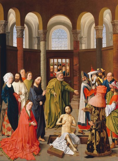 De opwekking van Lazarus door Albert van Ouwater