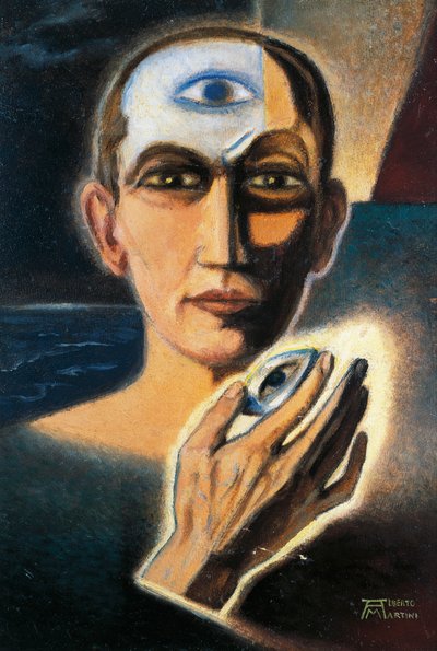 Oog en menselijke geest door Alberto Martini