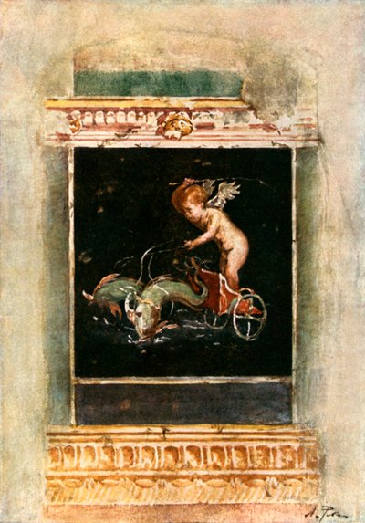 Decoratief paneel uit het Huis van de Vettii door Alberto Pisa