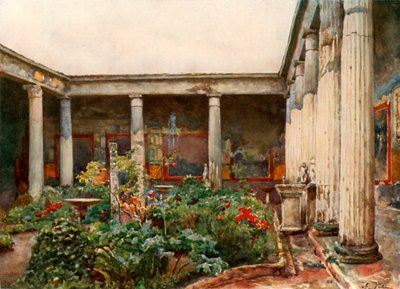 Peristilium van het Huis van de Vettii door Alberto Pisa