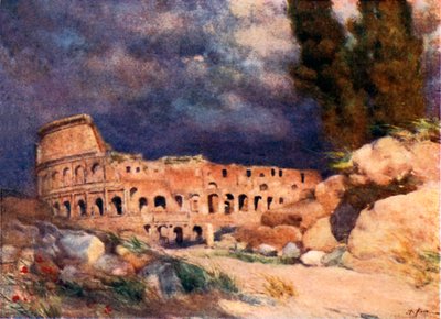 Het Colosseum in een storm door Alberto Pisa