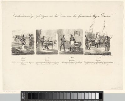 Spotprent op generaal Daine door Albertus Verhoesen