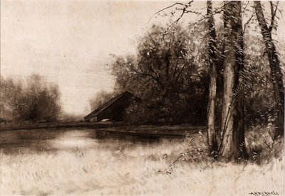 Molenvijver door Albion Harris Bicknell