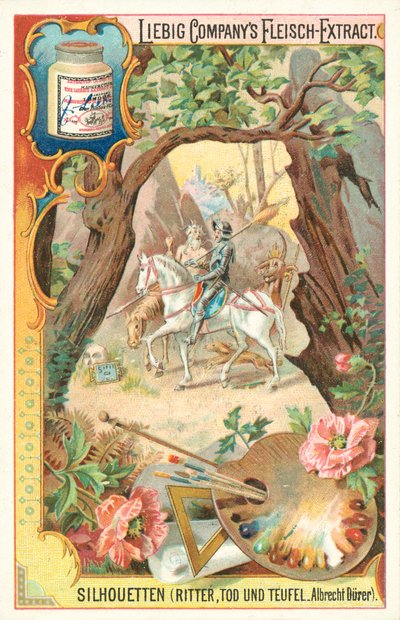 Ridder, Dood en de Duivel (chromolitho) door Albrecht (after) Durer or Duerer