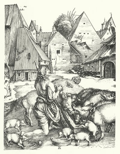 De Verloren Zoon door Albrecht (after) Durer or Duerer