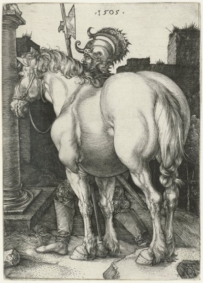Het grote paard door Albrecht (after) Durer or Duerer