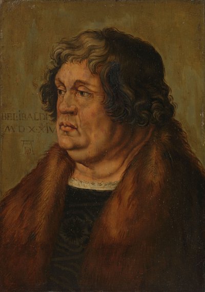 Willibald Pirckheimer door Albrecht (after) Durer or Duerer