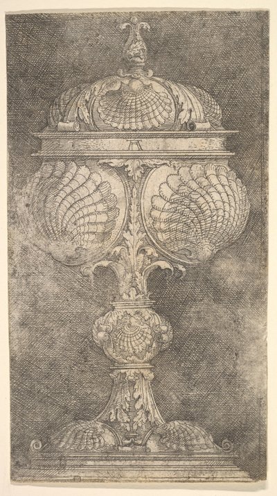 Gedekte bokaal met schelpen door Albrecht Altdorfer