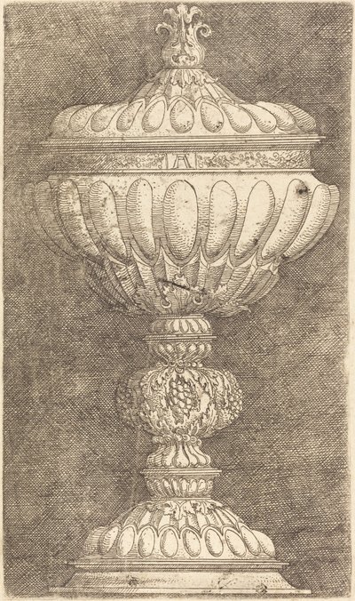Beker met granaatappel op de knop door Albrecht Altdorfer