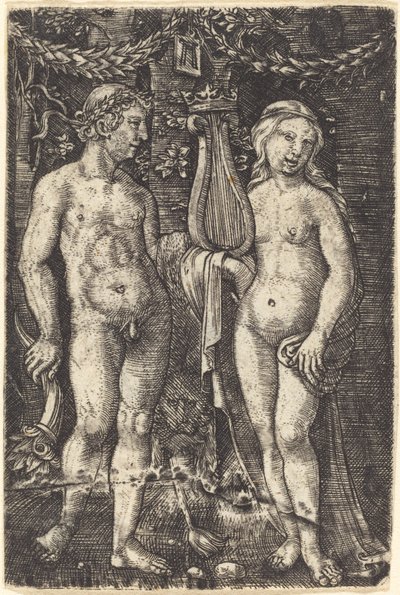 Hercules en een muze door Albrecht Altdorfer