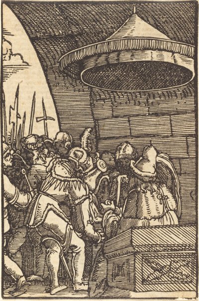 Pilatus wast zijn handen door Albrecht Altdorfer