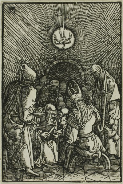 De besnijdenis, uit De val en verlossing van de mens door Albrecht Altdorfer