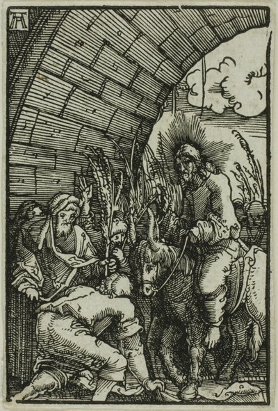 De Intocht in Jeruzalem, uit De Val en Verlossing van de Mens door Albrecht Altdorfer