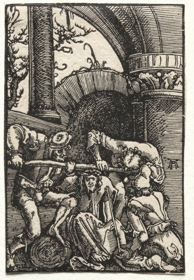 De val en verlossing van de mens: Christus gekroond met doornen door Albrecht Altdorfer