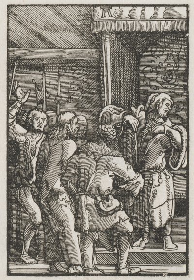 De Val en Verlossing van de Mens: Christus voor Kajafas door Albrecht Altdorfer