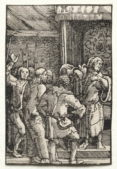 De Val en Verlossing van de Mens: Christus voor Kajafas door Albrecht Altdorfer