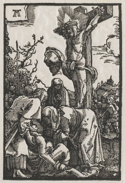 De Val en Verlossing van de Mens: Christus aan het Kruis door Albrecht Altdorfer