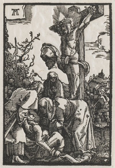 De val en verlossing van de mens: Christus aan het kruis, ca. 1515 door Albrecht Altdorfer