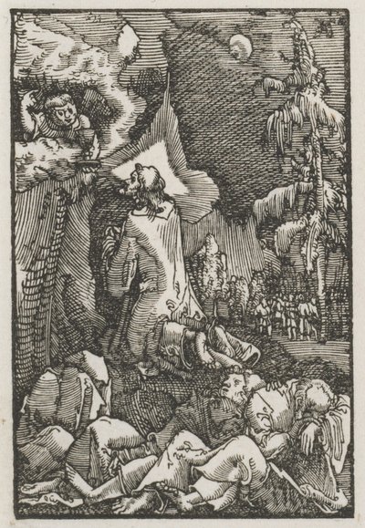 De val en verlossing van de mens: Christus op de Olijfberg, c. 1515 door Albrecht Altdorfer