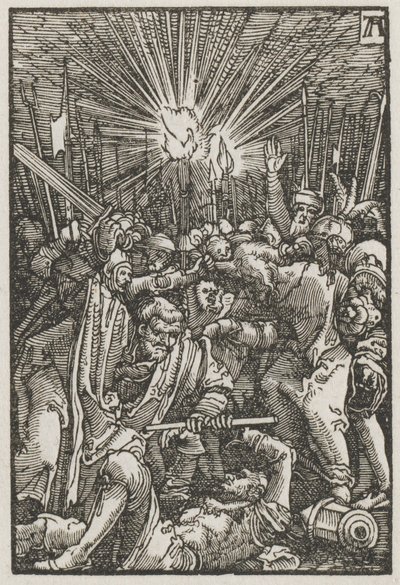 De val en verlossing van de mens: Christus gevangen genomen, ca. 1515 door Albrecht Altdorfer
