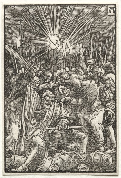 De val en verlossing van de mens: Christus gevangen genomen, ca. 1515 door Albrecht Altdorfer