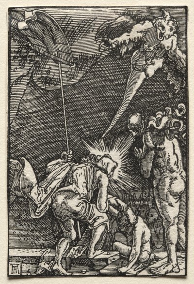 De val en verlossing van de mens: afdaling in de hel door Albrecht Altdorfer