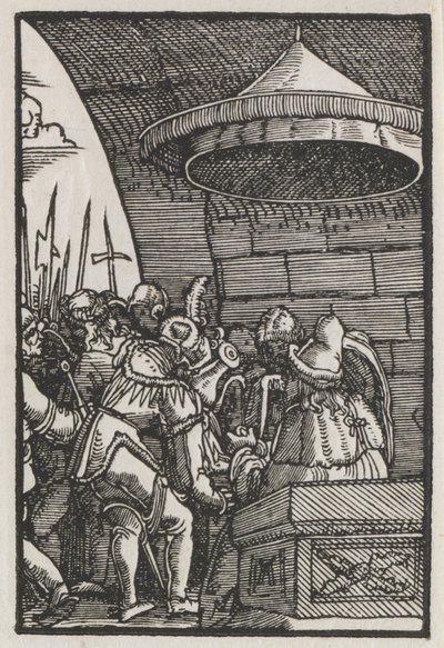 De Val en Verlossing van de Mens: Pilatus wast zijn handen door Albrecht Altdorfer