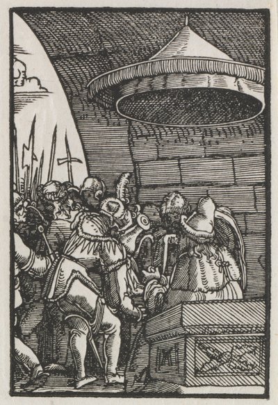De Val en Verlossing van de Mens: Pilatus wast zijn handen, ca. 1515 door Albrecht Altdorfer